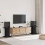 Soportes altavoces 2 uds madera ingeniería negro 30x30x60 cm by , Speaker stands - Ref: Foro24-852655, Price: 59,70 €, Discou...