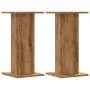Soportes altavoces 2 uds madera roble artesano 30x30x60 cm by , Speaker stands - Ref: Foro24-852662, Price: 63,08 €, Discount: %