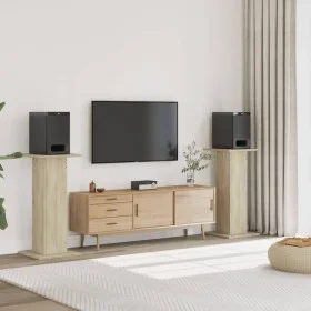 Soportes altavoces 2 uds madera roble Sonoma 30x30x95 cm by , Speaker stands - Ref: Foro24-852674, Price: 68,81 €, Discount: %