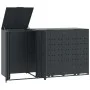 Cobertizo para 3 cubos de basura acero antracita 207x79x117 cm by , Waste container supports - Ref: Foro24-3279983, Price: 61...