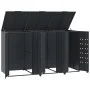 Cobertizo para 3 cubos de basura acero antracita 207x79x117 cm by , Waste container supports - Ref: Foro24-3279983, Price: 61...