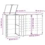 Cobertizo para 3 cubos de basura acero antracita 207x79x117 cm by , Waste container supports - Ref: Foro24-3279983, Price: 61...