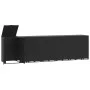 Cobertizo de 6 contenedores de basura acero negro 414x79x117 cm by , Waste container supports - Ref: Foro24-3279981, Price: 1...