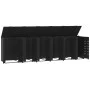 Cobertizo de 6 contenedores de basura acero negro 414x79x117 cm by , Waste container supports - Ref: Foro24-3279981, Price: 1...