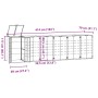Schuppen aus 6 Müllcontainer, schwarzem Stahl, 414x79x117 cm. von , Halterungen für Abfallbehälter - Ref: Foro24-3279981, Pre...
