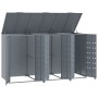 Cobertizo de 3 contenedores de basura acero gris 207x79x117 cm by , Waste container supports - Ref: Foro24-3279988, Price: 53...