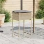 Küchenhocker mit 2 Stück Kunststoff-Rattan-Sitzkissen in Beige. von , Gartenstühle - Ref: Foro24-368320, Preis: 92,41 €, Raba...