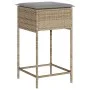 Küchenhocker mit 2 Stück Kunststoff-Rattan-Sitzkissen in Beige. von , Gartenstühle - Ref: Foro24-368320, Preis: 92,41 €, Raba...