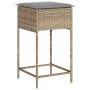 Küchenhocker mit 2 Stück Kunststoff-Rattan-Sitzkissen in Beige. von , Gartenstühle - Ref: Foro24-368320, Preis: 94,05 €, Raba...