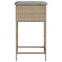 Taburetes de cocina con cojines 2 uds ratán sintético beige by , Garden chairs - Ref: Foro24-368320, Price: 94,05 €, Discount: %