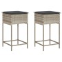 Taburetes de cocina y cojines 2 uds ratán sintético gris claro by , Garden chairs - Ref: Foro24-368322, Price: 94,05 €, Disco...