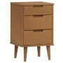 Mesita de noche MOLDE madera maciza de pino marrón 40x35x65 cm by , Nightstands - Ref: Foro24-4013409, Price: 84,03 €, Discou...