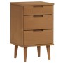 Mesita de noche MOLDE madera maciza de pino marrón 40x35x65 cm by , Nightstands - Ref: Foro24-4013409, Price: 85,40 €, Discou...