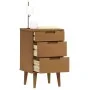 Mesita de noche MOLDE madera maciza de pino marrón 40x35x65 cm by , Nightstands - Ref: Foro24-4013409, Price: 84,03 €, Discou...