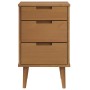 Mesita de noche MOLDE madera maciza de pino marrón 40x35x65 cm by , Nightstands - Ref: Foro24-4013409, Price: 85,40 €, Discou...