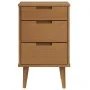 Nachttisch aus massiver Kiefer in brauner Farbe, Maße 40x35x65 cm. von , Nachttische - Ref: Foro24-4013409, Preis: 84,06 €, R...