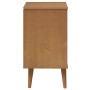 Mesita de noche MOLDE madera maciza de pino marrón 40x35x65 cm by , Nightstands - Ref: Foro24-4013409, Price: 85,40 €, Discou...