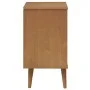 Nachttisch aus massiver Kiefer in brauner Farbe, Maße 40x35x65 cm. von , Nachttische - Ref: Foro24-4013409, Preis: 84,06 €, R...
