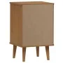 Nachttisch aus massiver Kiefer in brauner Farbe, Maße 40x35x65 cm. von , Nachttische - Ref: Foro24-4013409, Preis: 84,06 €, R...