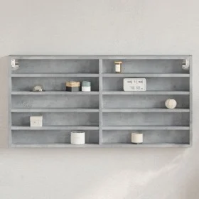 Ingenieurholzvitrine in Betongrau 100x8,5x50 cm von , Regale und Regale - Ref: Foro24-847950, Preis: 35,10 €, Rabatt: %
