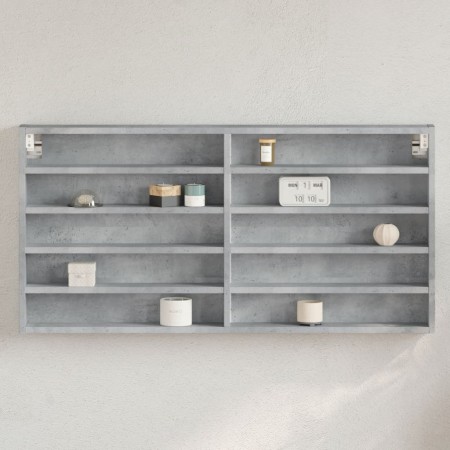 Ingenieurholzvitrine in Betongrau 100x8,5x50 cm von , Regale und Regale - Ref: Foro24-847950, Preis: 35,59 €, Rabatt: %