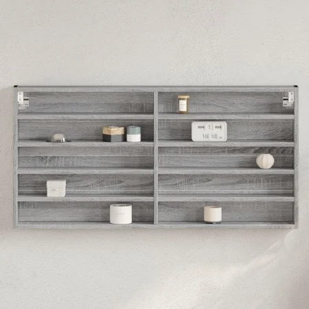 Ingenieurholz-Vitrine in Sonoma-Grau 100x8,5x50 cm von , Regale und Regale - Ref: Foro24-847952, Preis: 40,17 €, Rabatt: %