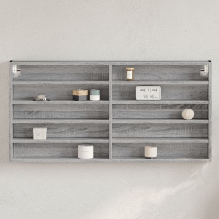 Vitrina de madera de ingeniería gris Sonoma 100x8,5x50 cm by , Shelves and shelves - Ref: Foro24-847952, Price: 40,84 €, Disc...