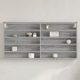 Vitrina de madera de ingeniería gris Sonoma 100x8,5x50 cm de , Estantes y estanterías - Ref: Foro24-847952, Precio: 42,58 €
