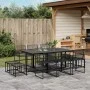 Set de comedor de jardín 11 pzas ratán sintético negro de , Conjuntos de jardín - Ref: Foro24-3295054, Precio: 563,50 €, Desc...
