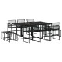 Garten-Essgruppe 11-teilig aus schwarzem synthetischem Rattan von , Gartensets - Ref: Foro24-3295054, Preis: 515,62 €, Rabatt: %