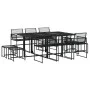 Set de comedor de jardín 11 pzas ratán sintético negro de , Conjuntos de jardín - Ref: Foro24-3295054, Precio: 563,50 €, Desc...