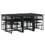 Garten-Essgruppe 11-teilig aus schwarzem synthetischem Rattan von , Gartensets - Ref: Foro24-3295054, Preis: 515,62 €, Rabatt: %