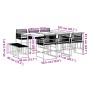 Garten-Essgruppe 11-teilig aus schwarzem synthetischem Rattan von , Gartensets - Ref: Foro24-3295054, Preis: 515,62 €, Rabatt: %