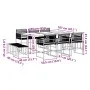 Garten-Essgruppe 11-teilig aus schwarzem synthetischem Rattan von , Gartensets - Ref: Foro24-3295054, Preis: 514,77 €, Rabatt: %