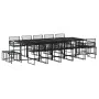 Set de comedor de jardín 15 pzas ratán sintético negro by , Garden sets - Ref: Foro24-3295056, Price: 931,28 €, Discount: %