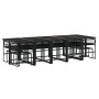 15-teiliges Gartensitzgruppen-Set aus schwarzem Kunststoff-Rattan von , Gartensets - Ref: Foro24-3295056, Preis: 825,97 €, Ra...
