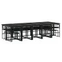 Set de comedor de jardín 15 pzas ratán sintético negro by , Garden sets - Ref: Foro24-3295056, Price: 931,28 €, Discount: %
