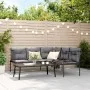Sofá de jardín con cojines acero y textilene negro von , Gartensets - Ref: Foro24-3283746, Preis: 338,86 €, Rabatt: %
