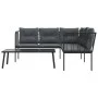 Sofá de jardín con cojines acero y textilene negro von , Gartensets - Ref: Foro24-3283746, Preis: 338,86 €, Rabatt: %
