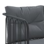 Sofá de jardín con cojines acero y textilene negro by , Garden sets - Ref: Foro24-3283746, Price: 347,94 €, Discount: %