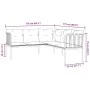 Sofá de jardín con cojines acero y textilene negro von , Gartensets - Ref: Foro24-3283746, Preis: 338,86 €, Rabatt: %