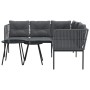 Sofá de jardín con cojines acero y textilene negro by , Garden sets - Ref: Foro24-3283744, Price: 404,29 €, Discount: %