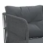 Sofá de jardín con cojines acero y textilene negro by , Garden sets - Ref: Foro24-3283744, Price: 396,49 €, Discount: %