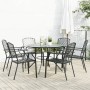 Sillas jardín apilables 7 pzas acero recubrimiento polvo gris by , Garden sets - Ref: Foro24-3283771, Price: 587,14 €, Discou...