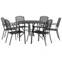 Sillas jardín apilables 7 pzas acero recubrimiento polvo gris von , Gartensets - Ref: Foro24-3283771, Preis: 604,83 €, Rabatt: %