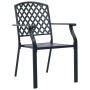 Sillas jardín apilables 7 pzas acero recubrimiento polvo gris by , Garden sets - Ref: Foro24-3283771, Price: 587,14 €, Discou...
