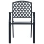 Sillas jardín apilables 7 pzas acero recubrimiento polvo gris de , Conjuntos de jardín - Ref: Foro24-3283771, Precio: 530,62 €