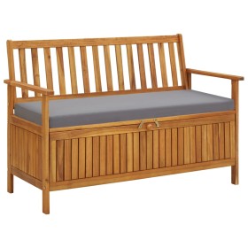 Banco de almacenaje de jardín madera maciza acacia 120 cm de vidaXL, Bancos de jardín - Ref: Foro24-310276, Precio: 224,49 €,...