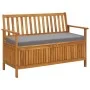 Banco de almacenaje de jardín madera maciza acacia 120 cm de vidaXL, Bancos de jardín - Ref: Foro24-310276, Precio: 220,66 €,...