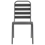 Sillas jardín apilables 7 pzas acero recubrimiento polvo gris by , Garden sets - Ref: Foro24-3283767, Price: 438,26 €, Discou...
